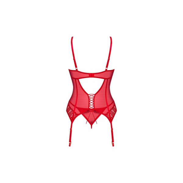 Ingridia corset et string - Rouge